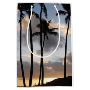 Palm Tree Silhouettes in Hawaii Medium Gift Bag