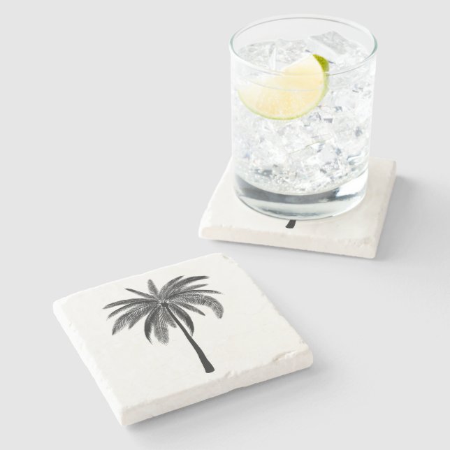 Palm Tree Stone Coaster (Side)