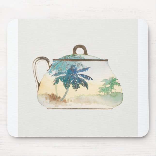 Palm Tree Sugar Bowl by Noritake Factory Mouse Pad (Front)