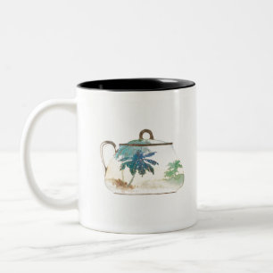 Palm Tree Sugar Bowl by Noritake Factory Two-Tone Coffee Mug