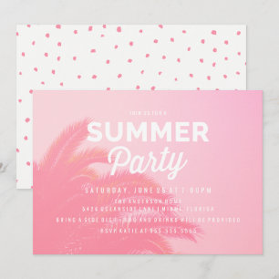 Palm Tree Summer Party Invitations