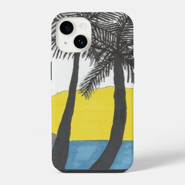Palm Tree Sunrise iPhone Case (Back)