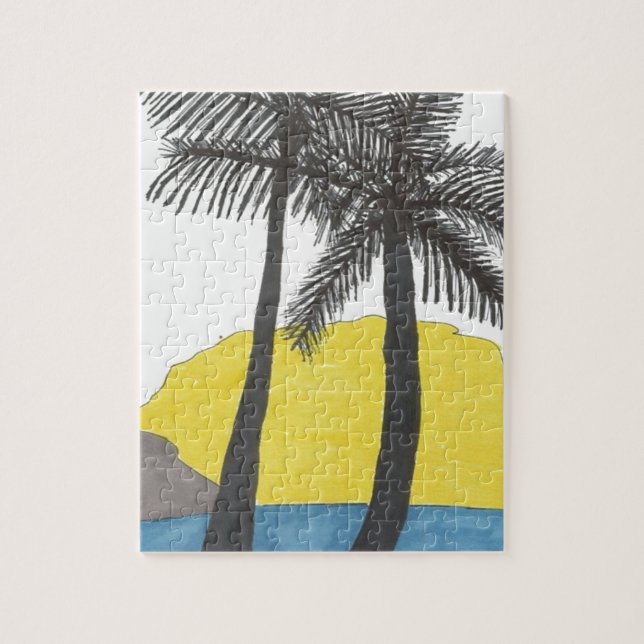 Palm Tree Sunrise Jigsaw Puzzle (Vertical)