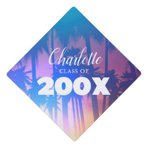 Palm Tree Sunset Class Of 2022 Tassel Topper