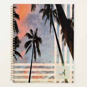 Palm Tree Sunset Personalized Planner