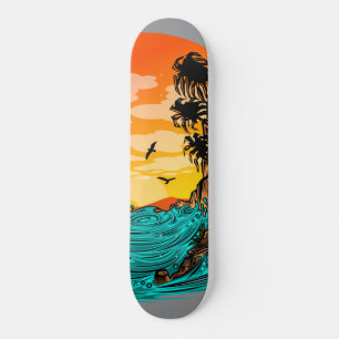 Palm Tree Sunset Skateboard