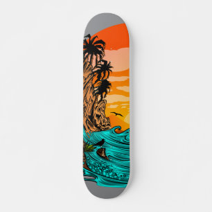 Palm Tree Sunset Skateboard