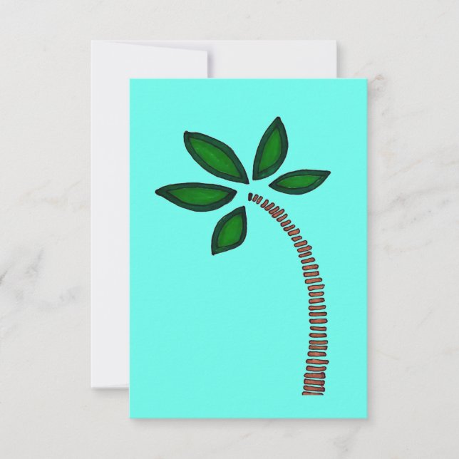 Palm tree thank you card (Front)