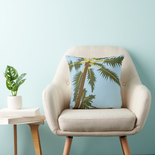 Palm Tree Throw Pillow (Chair)