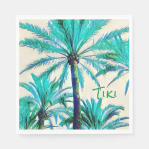 palm tree tiki party napkins