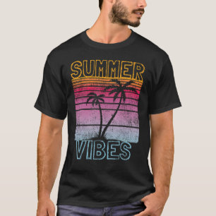 Palm Tree Tropical Beach Party Vintage Retro Summe T-Shirt