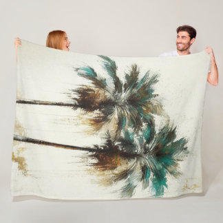 Palm Tree Tropical Fleece Blanket 