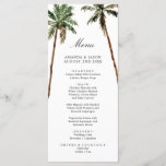 Palm Tree Tropical Island Minimal Beach Wedding Menu<br><div class="desc">Palm Tree Tropical Island Minimal Beach Wedding Menu
You can edit/personalize whole Template.
If you need any help or matching products,  please contact me. I am happy to create the most beautiful personalized products for you!</div>