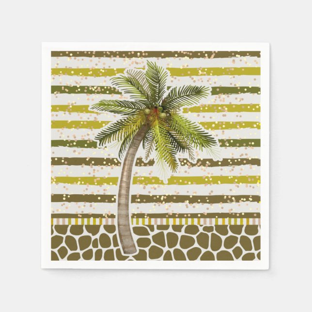 Palm Tree Tropical Napkin (Front)