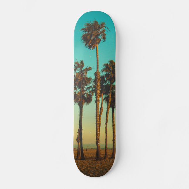 Palm Tree Tropical Photo personnalisée Skateboard (Recto)
