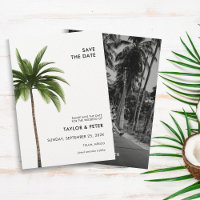 Palm Tree Tropical Photo Wedding Save the Date