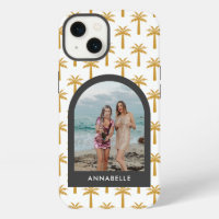 Palm tree tropical summer arch chic mustard photo