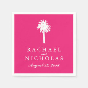 Palm Tree Tropics   Wedding Napkin