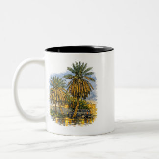 Palm tree Two-Tone coffee mug