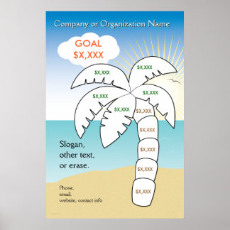 Palm Tree Vacation Target Poster