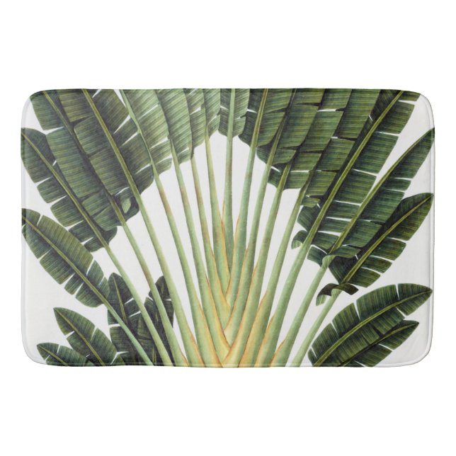 Palm tree Vintage Chic Art Bath Mat (Front)