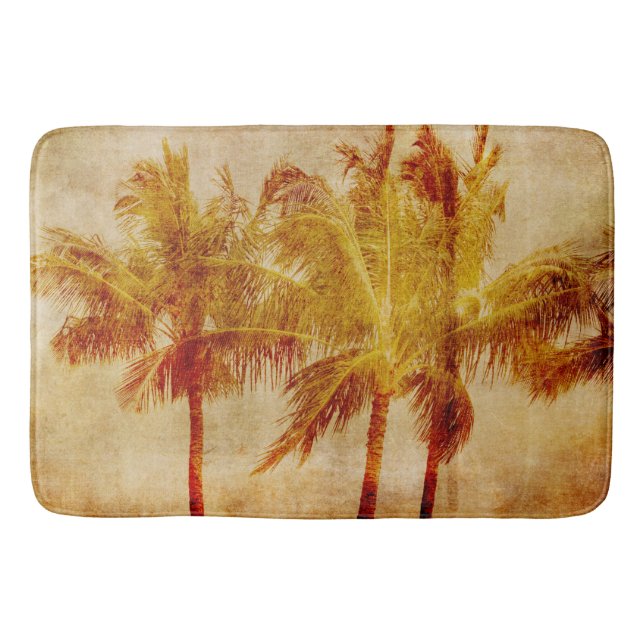 Palm Tree Vintage Floor Mat (Front)
