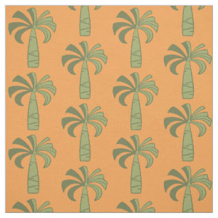 Palm Tree Vintage Hawaiian Tropical Outdoor Fabric