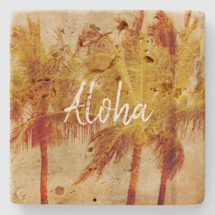 Palm Tree Vintage                Stone Coaster