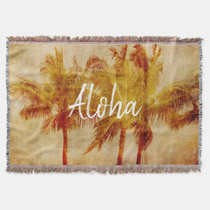 Palm Tree Vintage Throw Blanket