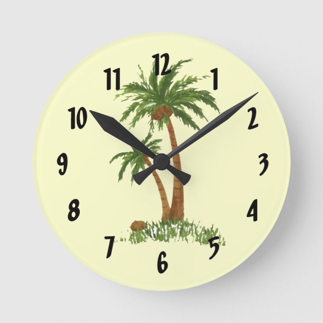 Palm Tree Wall Clock (Front)