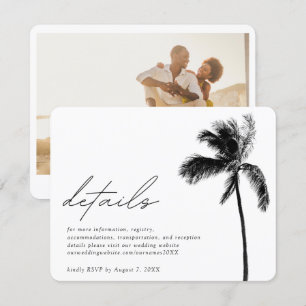 Palm Tree Wedding Details Enclosure Card