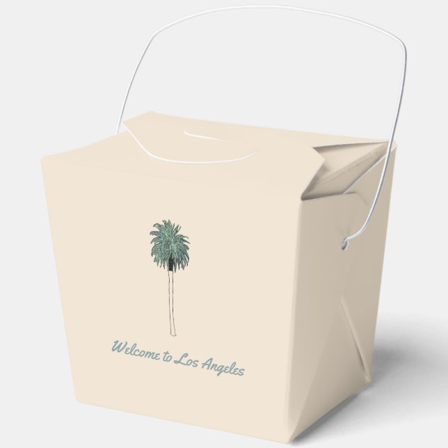 Palm Tree Wedding  Favor Box (Front)