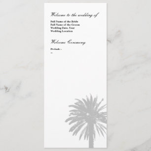 Palm tree wedding program template