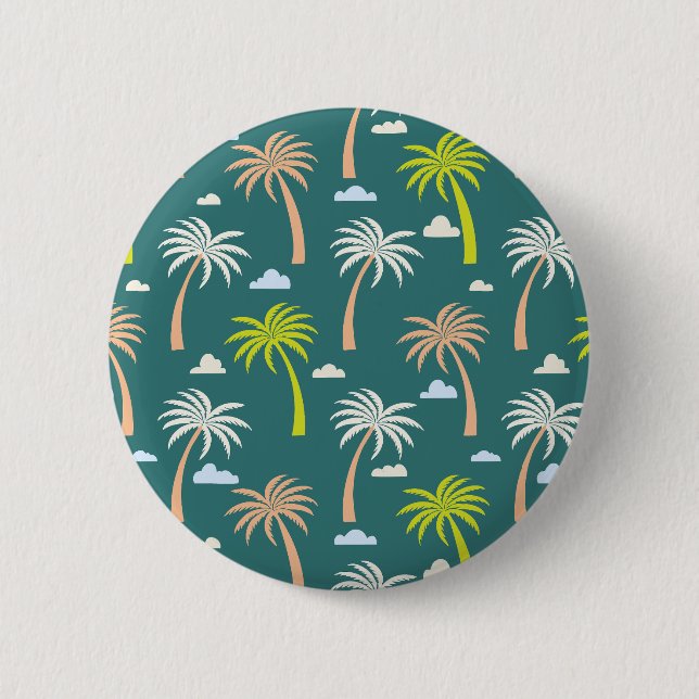 Palm Trees 2 Inch Round Button (Front)