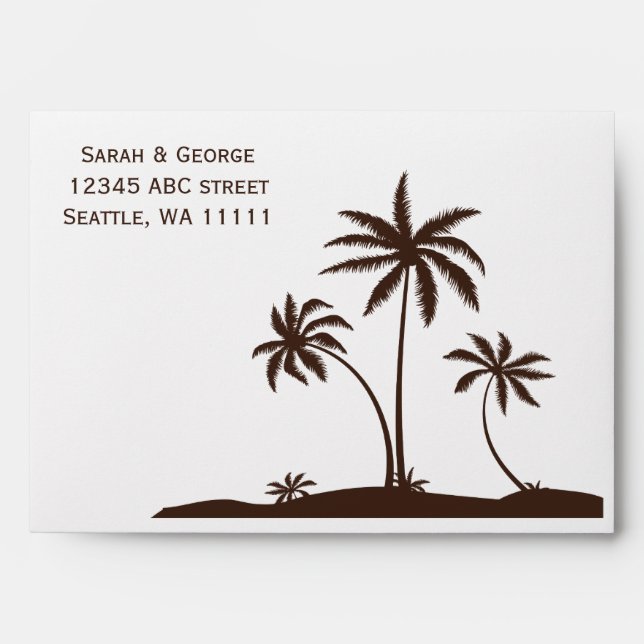 palm trees 5x7 envelopes (Front)