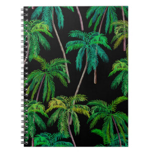Palm Trees: Acrylic Summer Pattern. Notebook