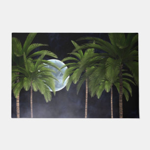 Palm Trees Against the Moon Doormat