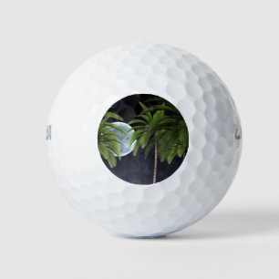 Palm Trees Against the Moon Golf Balls