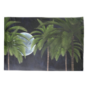 Palm Trees Against the Moon Pillowcase
