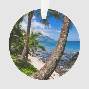 Palm Trees Along Hideaways Beach Ornament