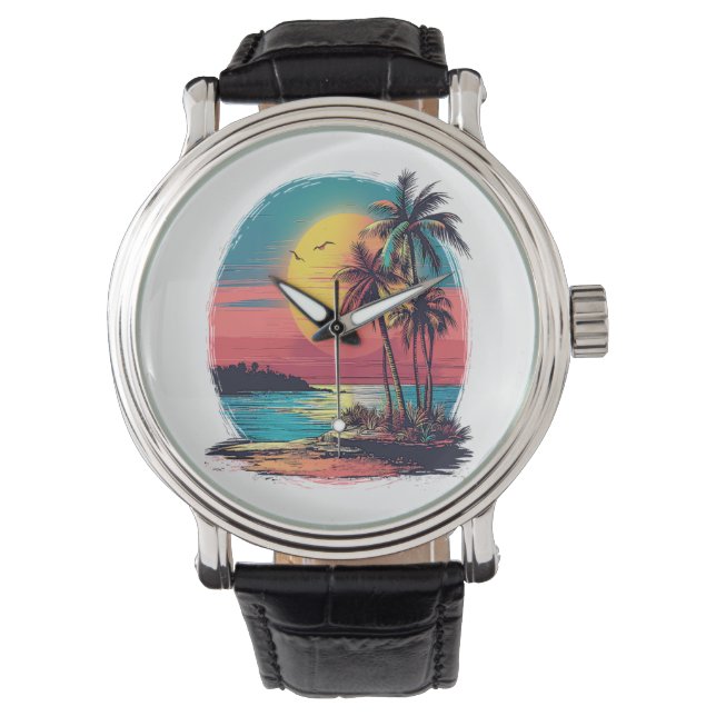 Palm trees and beach watch (Front)