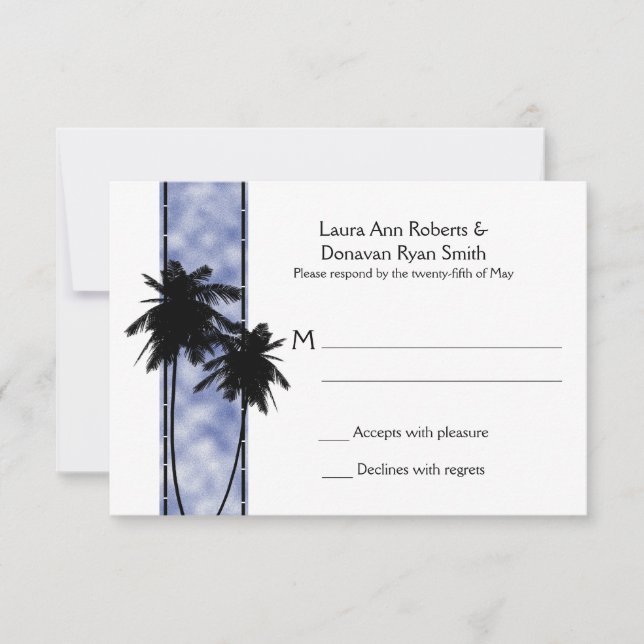 Palm Trees and Blue RSVP (Front)