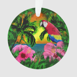 Palm Trees And Island Sunsets Ornament