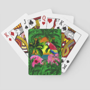 Palm Trees And Island Sunsets Playing Cards