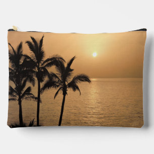 Palm Trees and Romantic Sunset Accessory Pouch