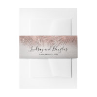 Palm Trees and Rose Gold Glitter Beach Wedding