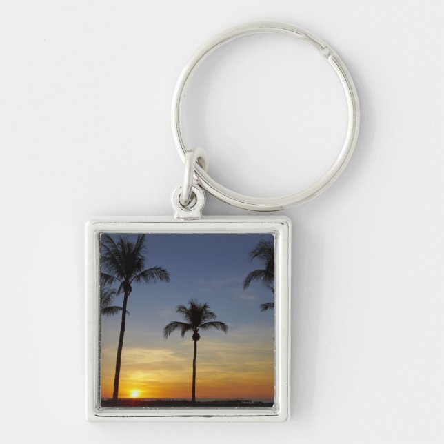 Palm trees and sunset, Mindil Beach Keychain (Front)