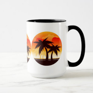 Palm Trees and Sunset Mug