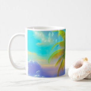 Palm Trees as Night Falls Tropical  Coffee Mug