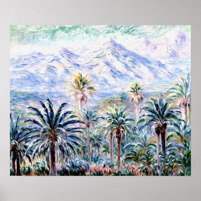 Palm Trees at Bordighera Poster (Front)